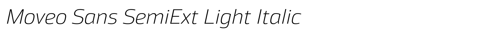 Moveo Sans SemiExt Light Italic image